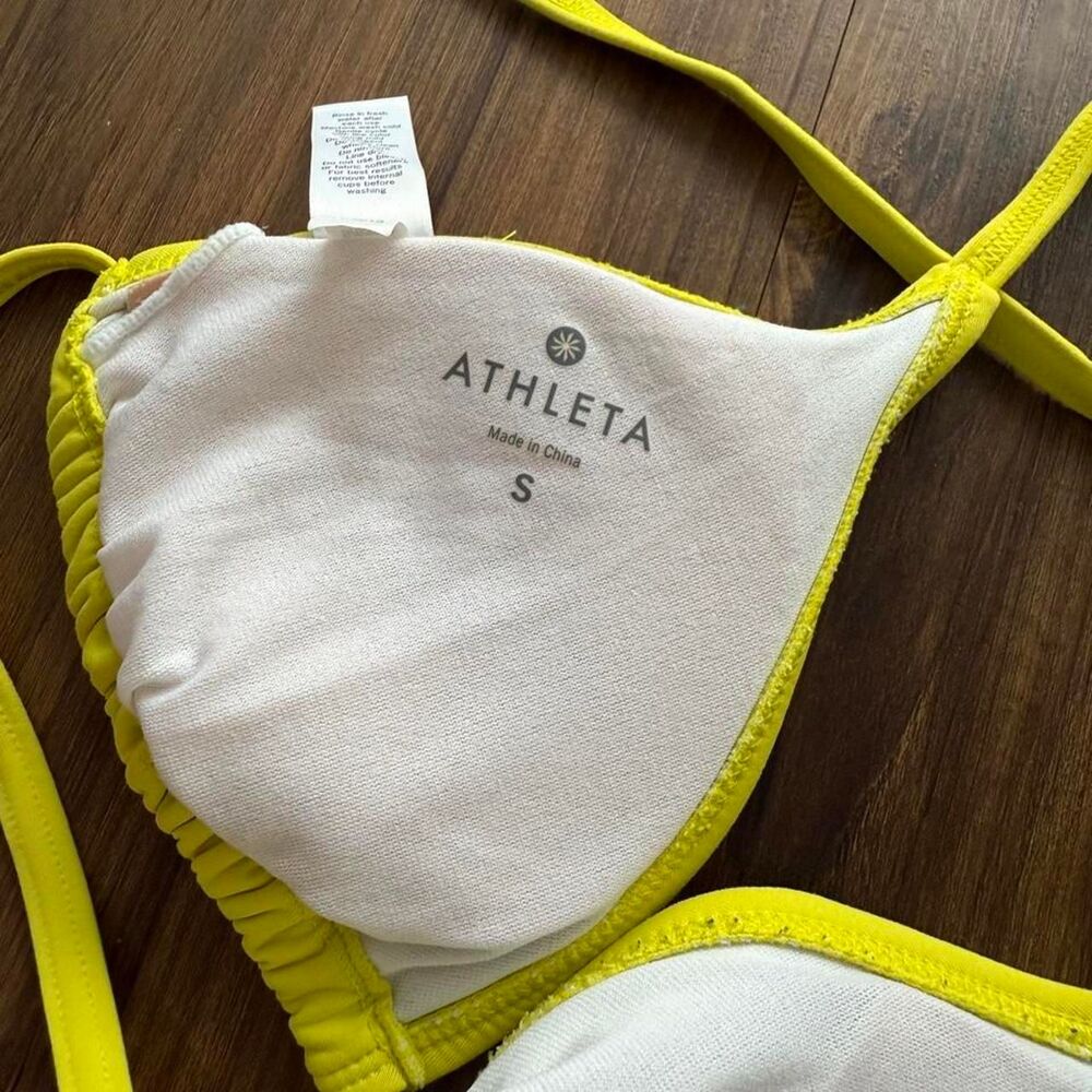 Athleta Women's Yellow Bikini Top Size small | Removable padding - Picture 5 of 6